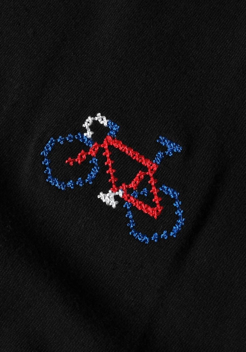 T-Shirt Dedicated Stockholm Stitch Bike Black