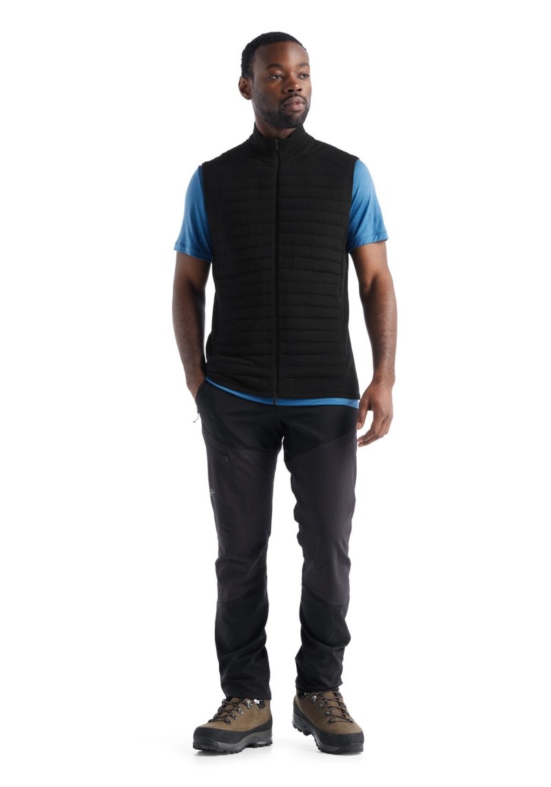 Isolierte Herren-Weste icebreaker ZoneKnit™ Insulated Vest Black