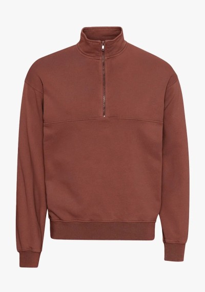 Quarter-Zip Sweatshirt Colorful Standard Cinnamon Brown