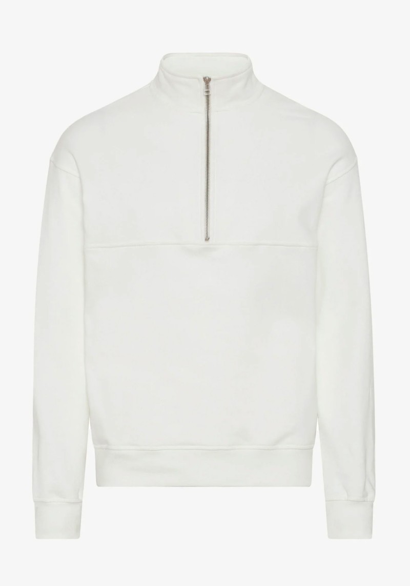 Quarter-Zip Sweatshirt Colorful Standard Optical White