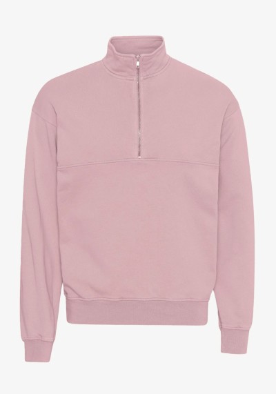Quarter-Zip Pullover Colorful Standard Faded Pink