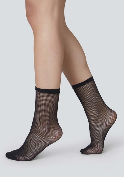 Socken Elvira Net Ankle Socks Black