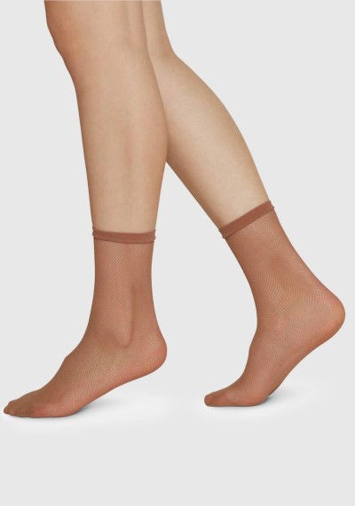 Socken Elvira Net Ankle Socks Caramel