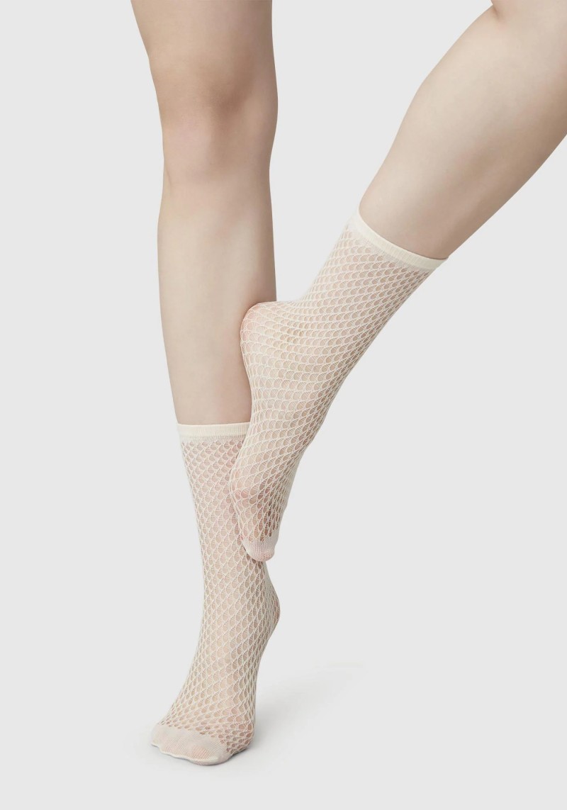 Socken Vera Net Ankle Socks Ivory