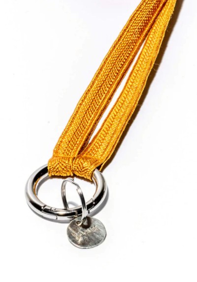 Mini-Schlüsselband Yoomee Keychain Fatima Sunny Sand Silver