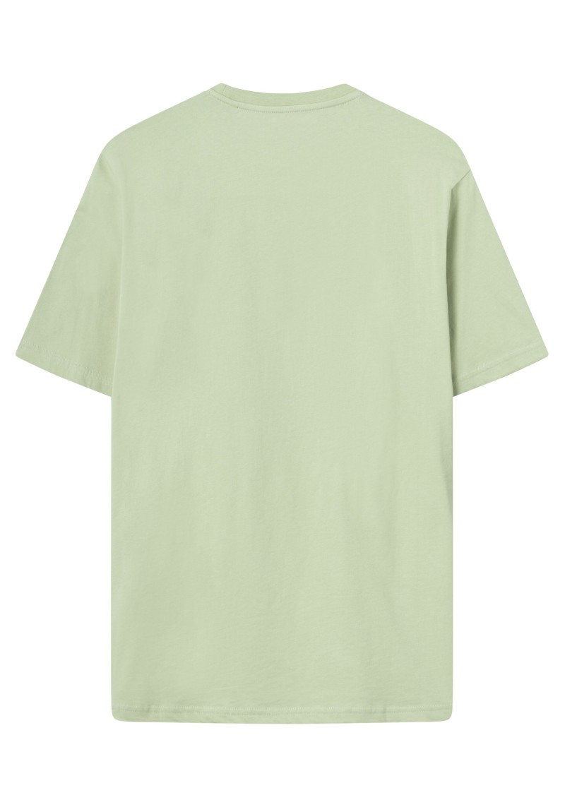 Knowledge Cotton Apparel - T-Shirt Regular Mountain Front Print Swamp