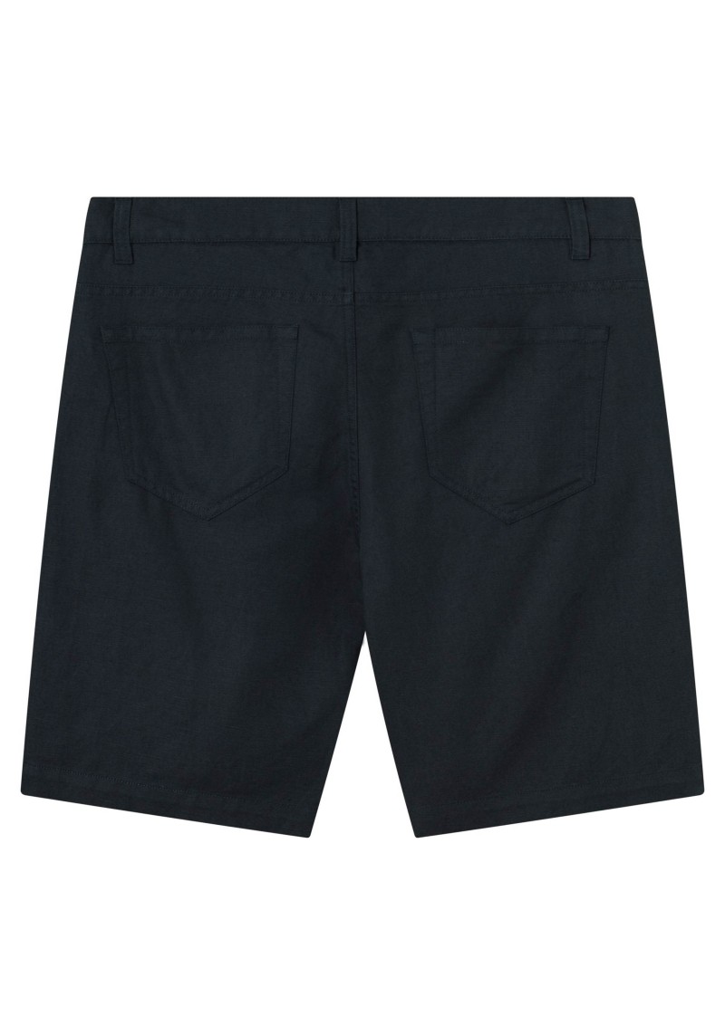 Knowledge Cotton Apparel - Twill-Shorts Loose Blend Total Eclipse
