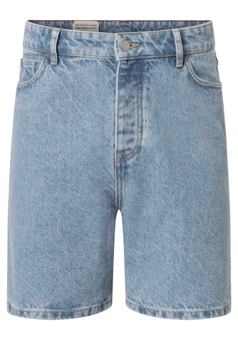 Knowledge Cotton Apparel - Jeans-Shorts Reborn™ Bleached Stonewash