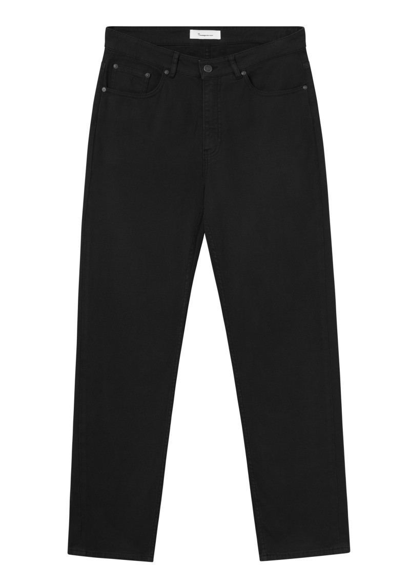 Knowledge Cotton Apparel - Hose Tim Relaxed Fit Canvas Black Jet