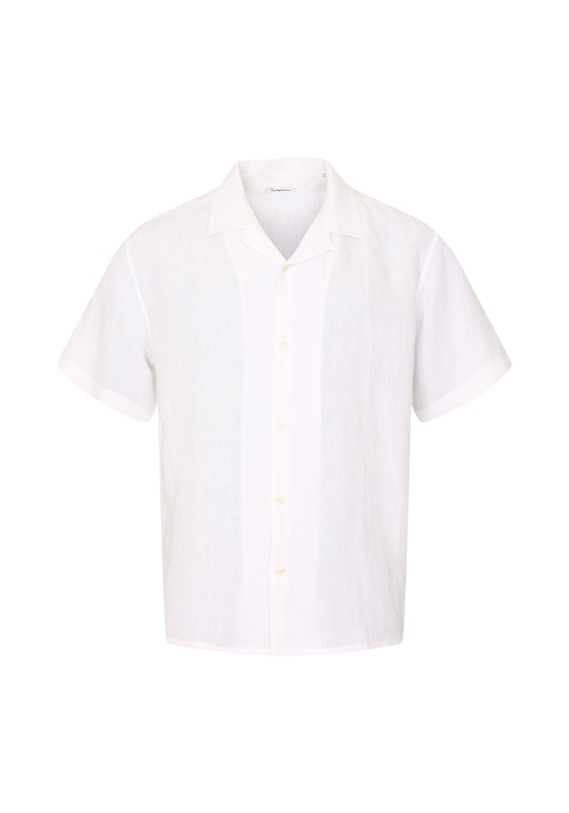 Knowledge Cotton Apparel - Kurzarmhemd Box Fit Bright White