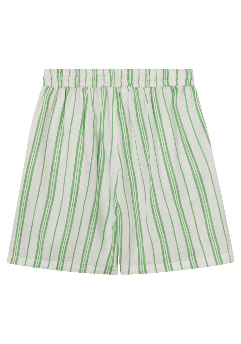 Knowledge Cotton Apparel - Shorts Cotton Elastic Waist Striped