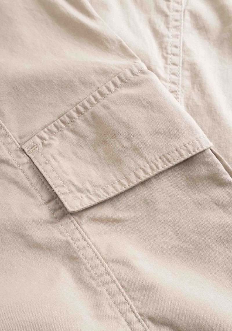 Knowledge Cotton Apparel - Damenhose Cargo Twill Pants Light Feather Gray