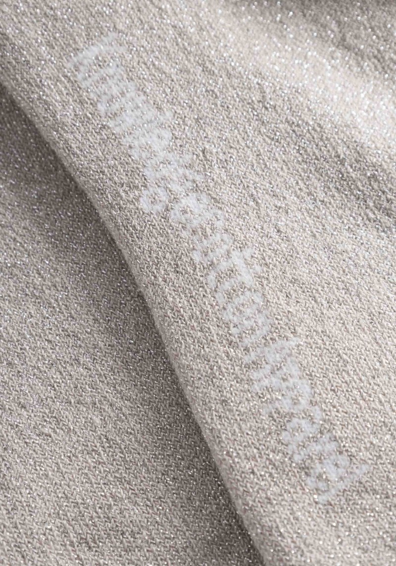 Knowledge Cotton Apparel - Socken Scallop Rib Edge Glitter Light Feather Gray