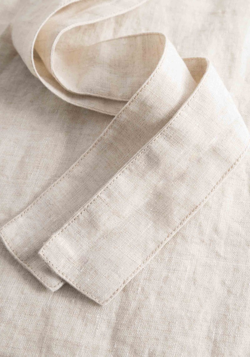 Knowledge Cotton Apparel - Jumpsuit V-Neck Linen Light Feather Gray