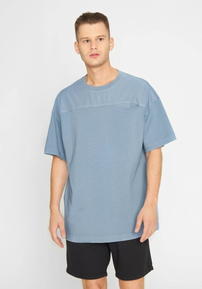 T-Shirt Garment Dyed Loose Asley Blue