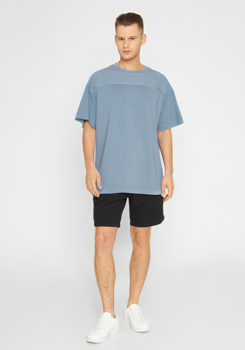 T-Shirt Garment Dyed Loose Asley Blue