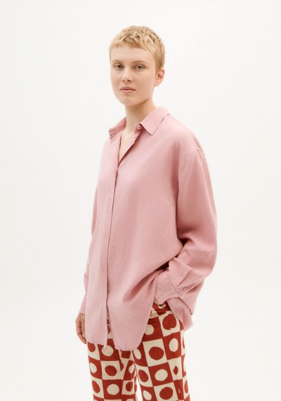 Oversized-Bluse Gia Hemp Pink