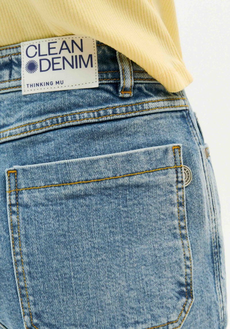 Thinking Mu - Jeans-Shorts Jasmine Light Clean Denim