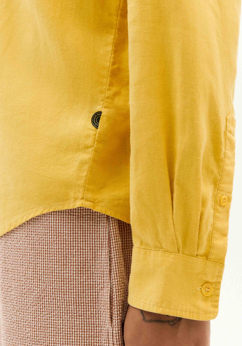 Thinking Mu - Hemd Ant Shirt Hemp Yellow