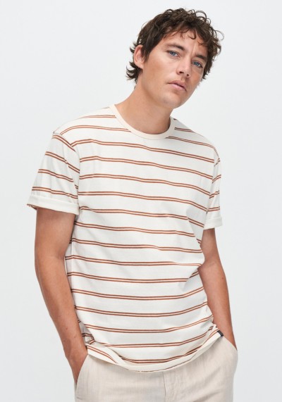 T-Shirt Liam Striped Tee Off White