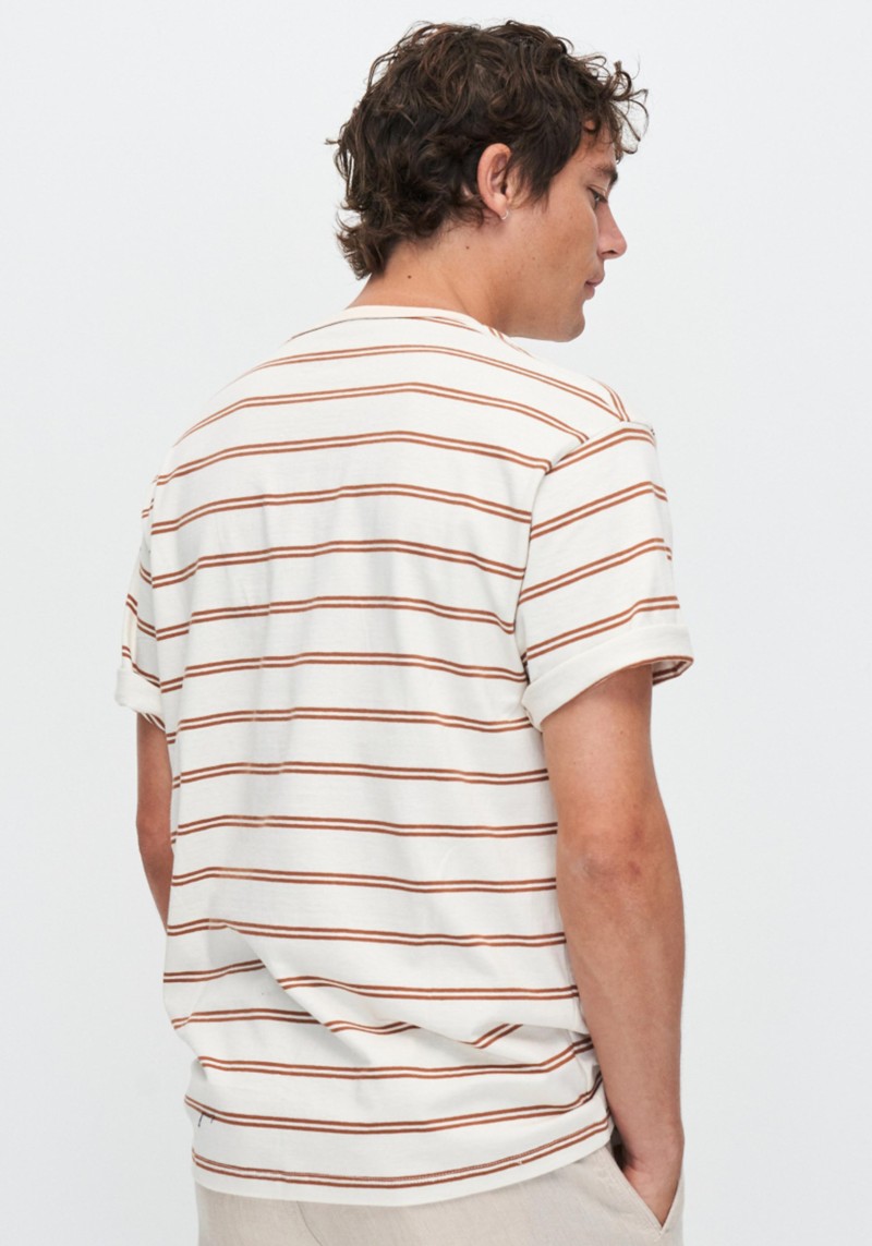 T-Shirt Liam Striped Tee Off White