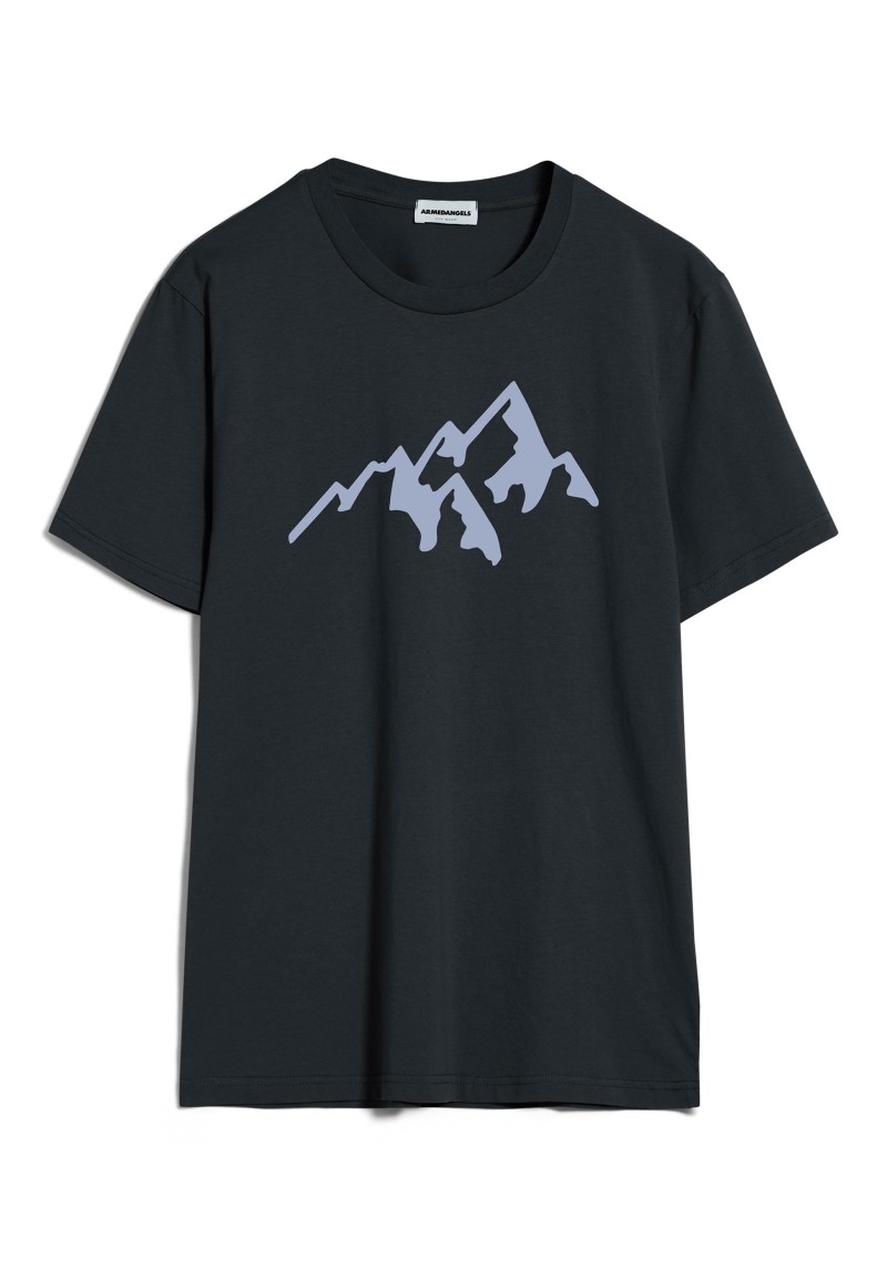 Armedangels - T-Shirt Jaames Center Mountain Graphite