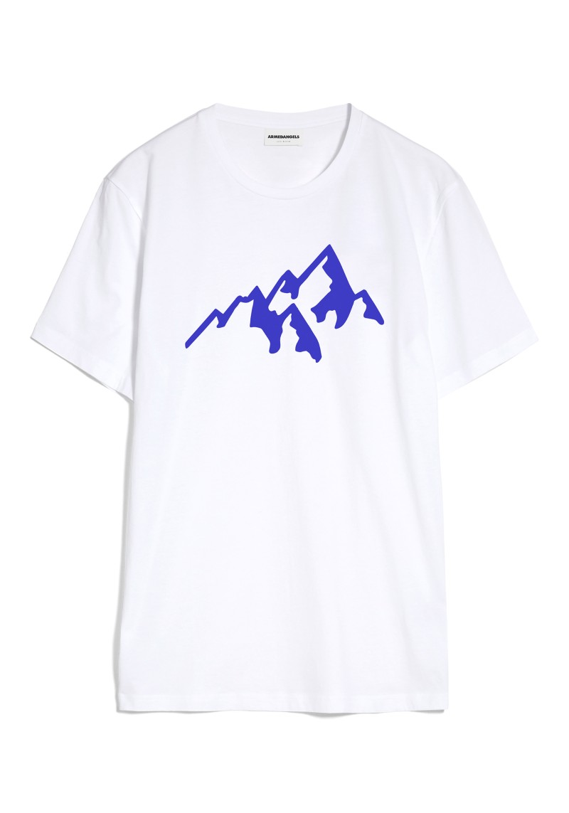Armedangels - T-Shirt Jaames Center Mountain White
