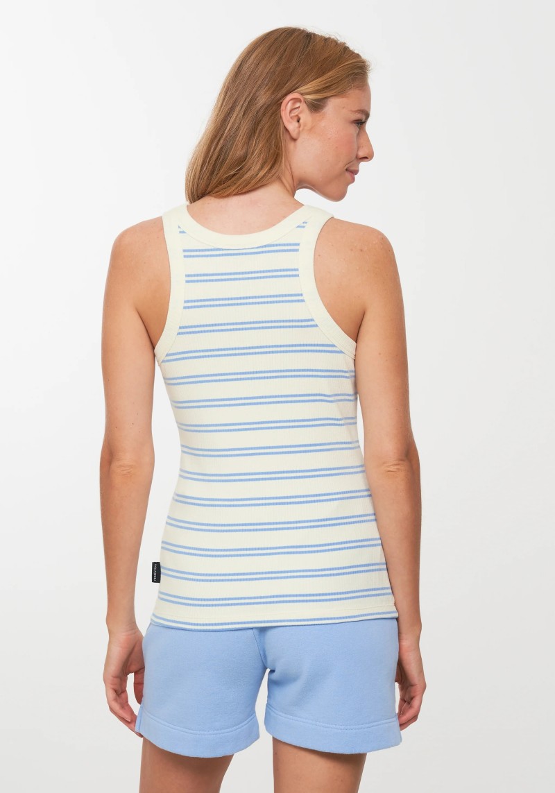 Top Anise Stripes Fjord Blue