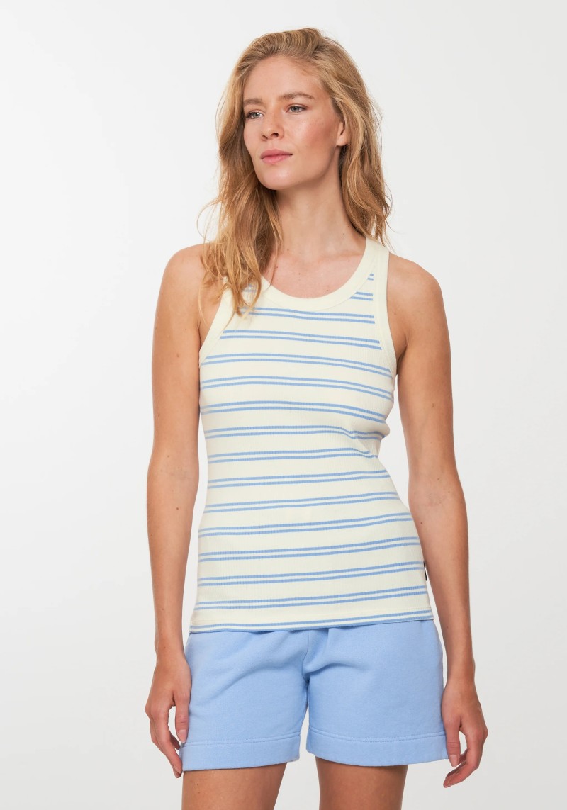 Top Anise Stripes Fjord Blue