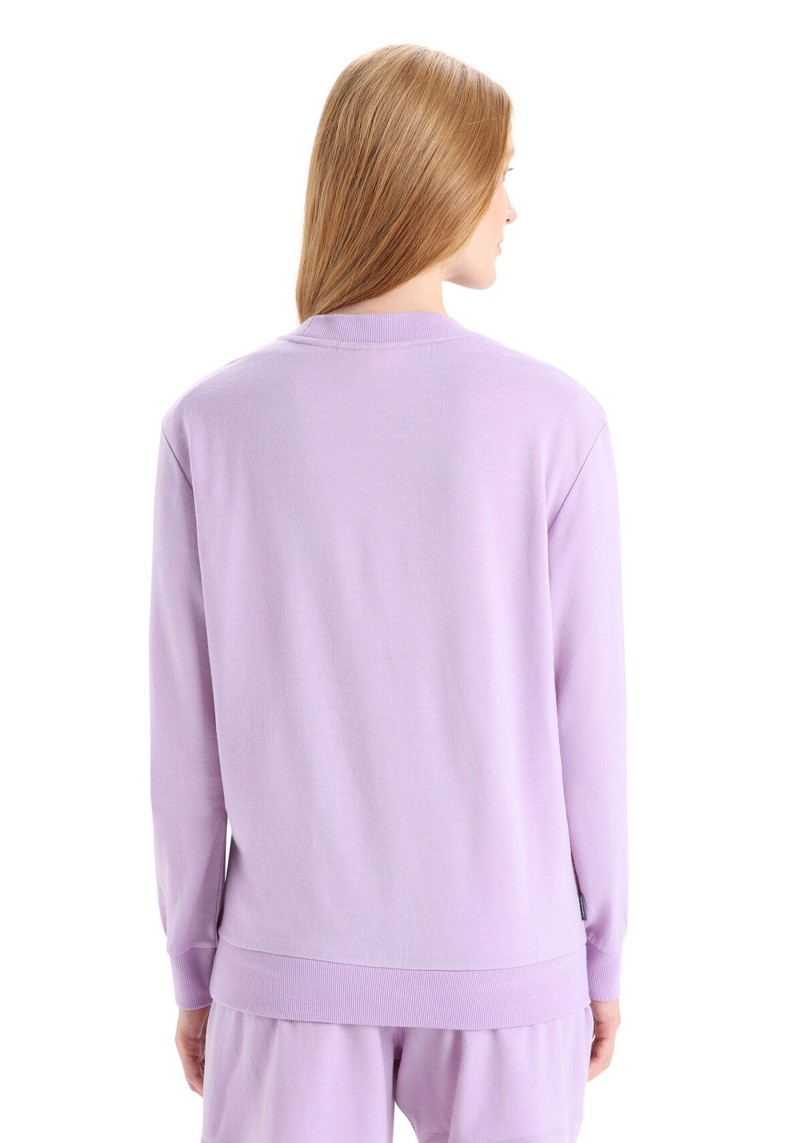 Icebreaker - Damen-Sweatshirt Crush LS Purple Gaze