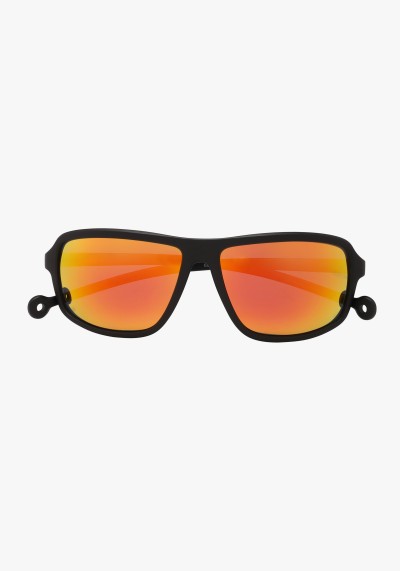 Sonnenbrille Geiser Black Matt/Orange Mirror