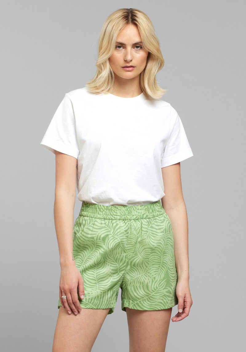 Dedicated - Shorts Aspudden Palm Leaves Green
