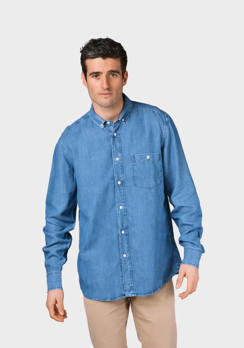 Hemd Benjamin Chambrey Shirt Light Blue
