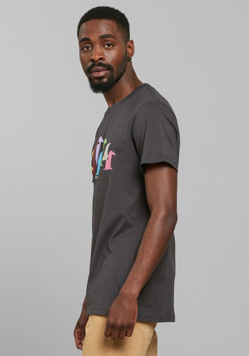 T-Shirt Stockholm Color Waves Charcoal