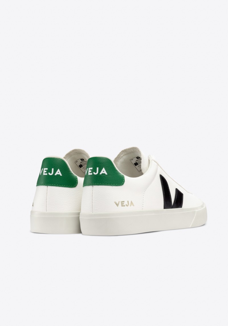 Veja - Sneaker Campo Chromefree Extra White Black Emeraude
