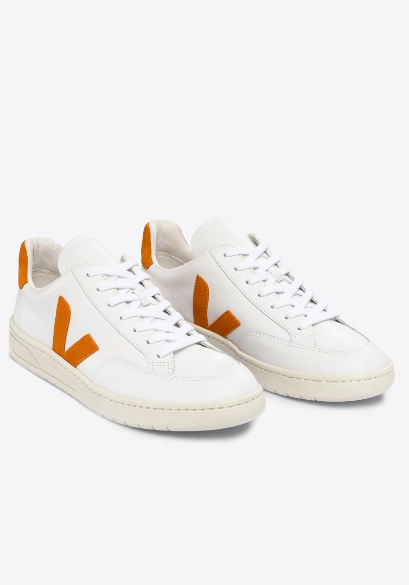 Veja - Sneaker V-12 Leather Extra White Pumpkin