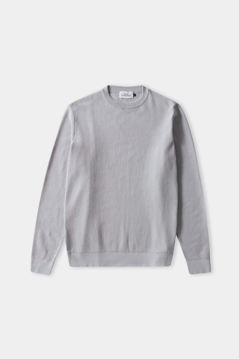 About Companions - Strickpullover Morten Eco Knotted Light Grey