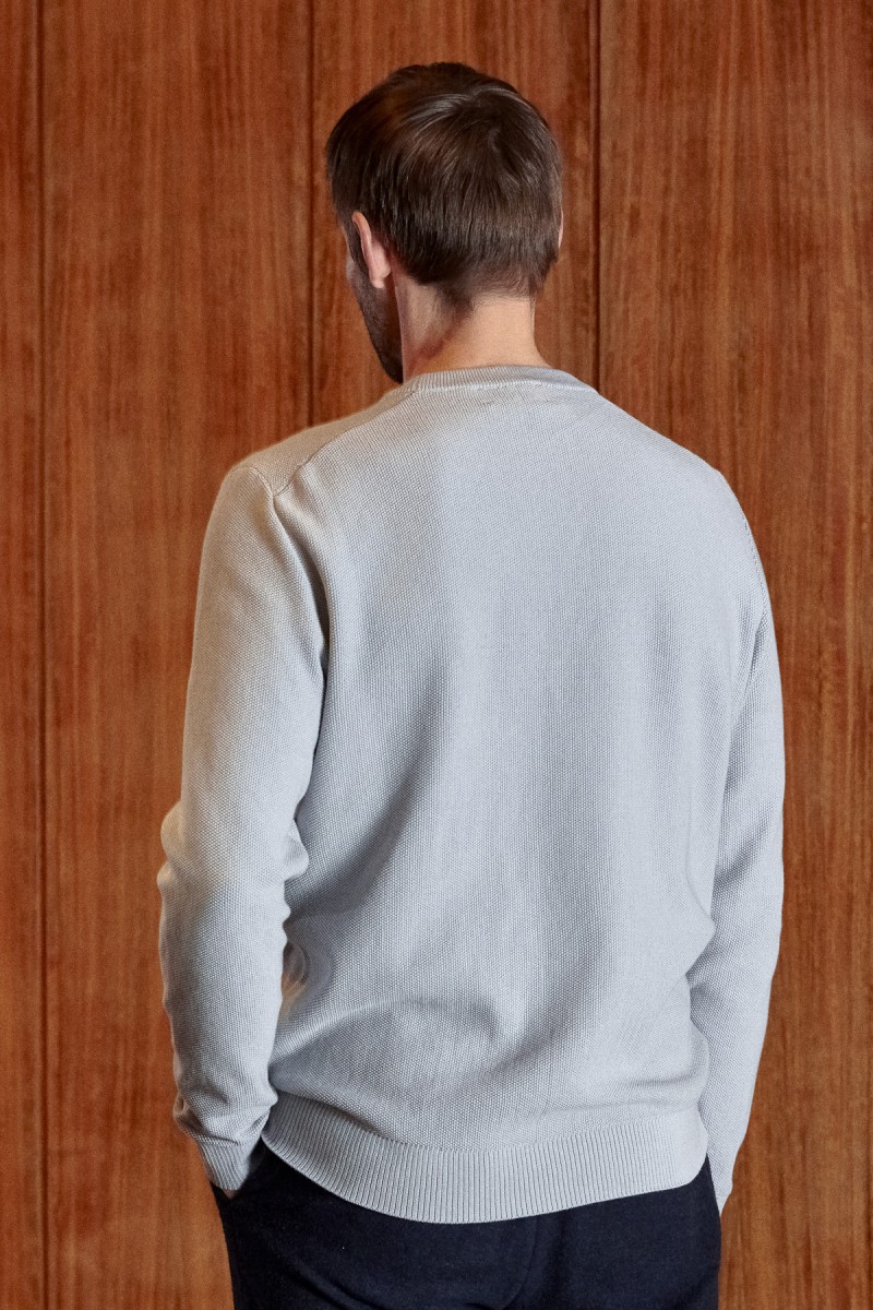 About Companions - Strickpullover Morten Eco Knotted Light Grey