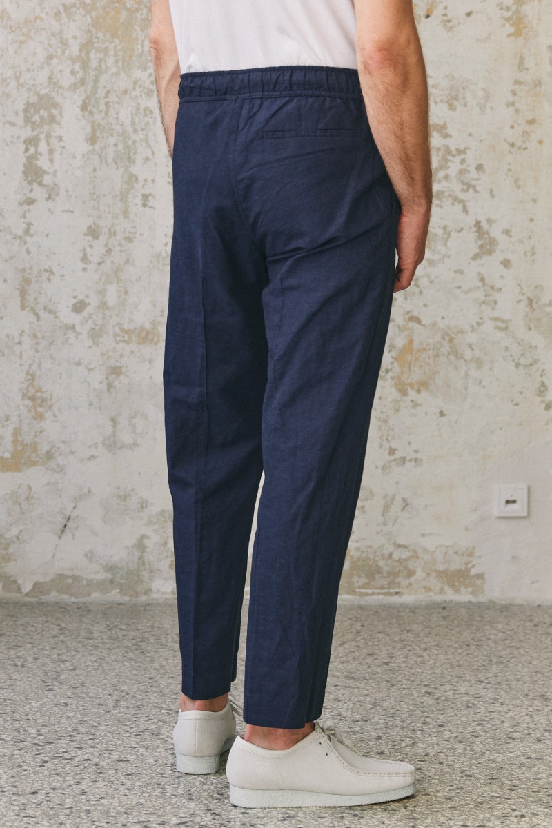 About Companions - Leinen-Hose Max Trousers Navy