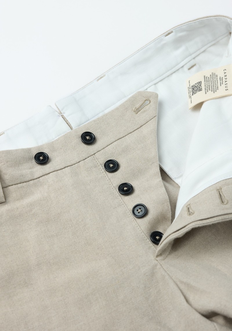 Anzughose Suit S1 Casca Linen Trousers Beige