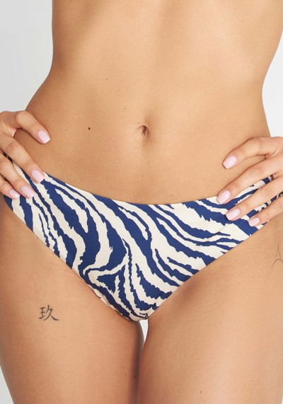 Bikini Bottom Sanda Zebra Blue