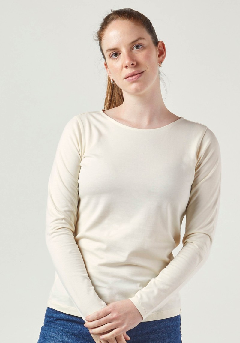 WE ARE ZRCL - Damen-Longsleeve Basic Natural