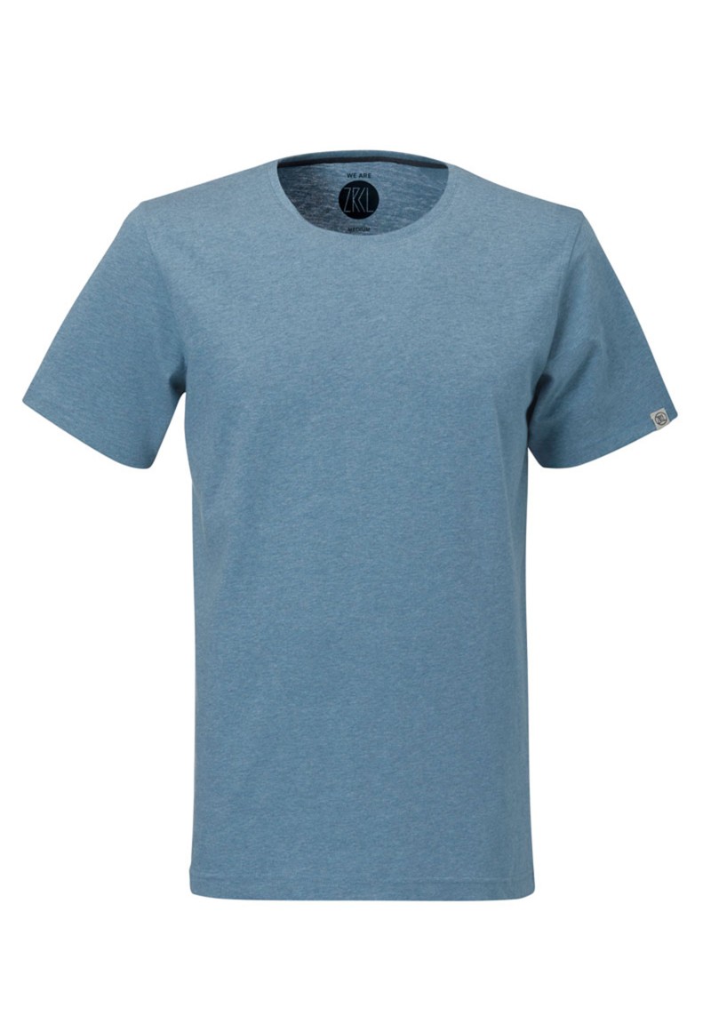 WE ARE ZRCL - Herren-T-Shirt Basic Melange Silver Blue
