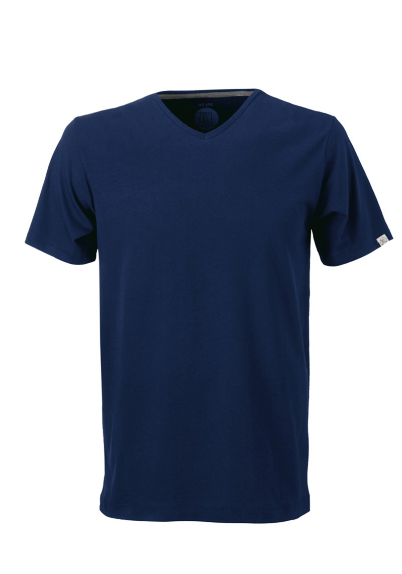 WE ARE ZRCL - Herren V-Neck T-Shirt Basic Blue