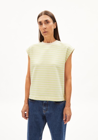 Sweatshirt Aranjaa Stripe Light Lime-Undyed