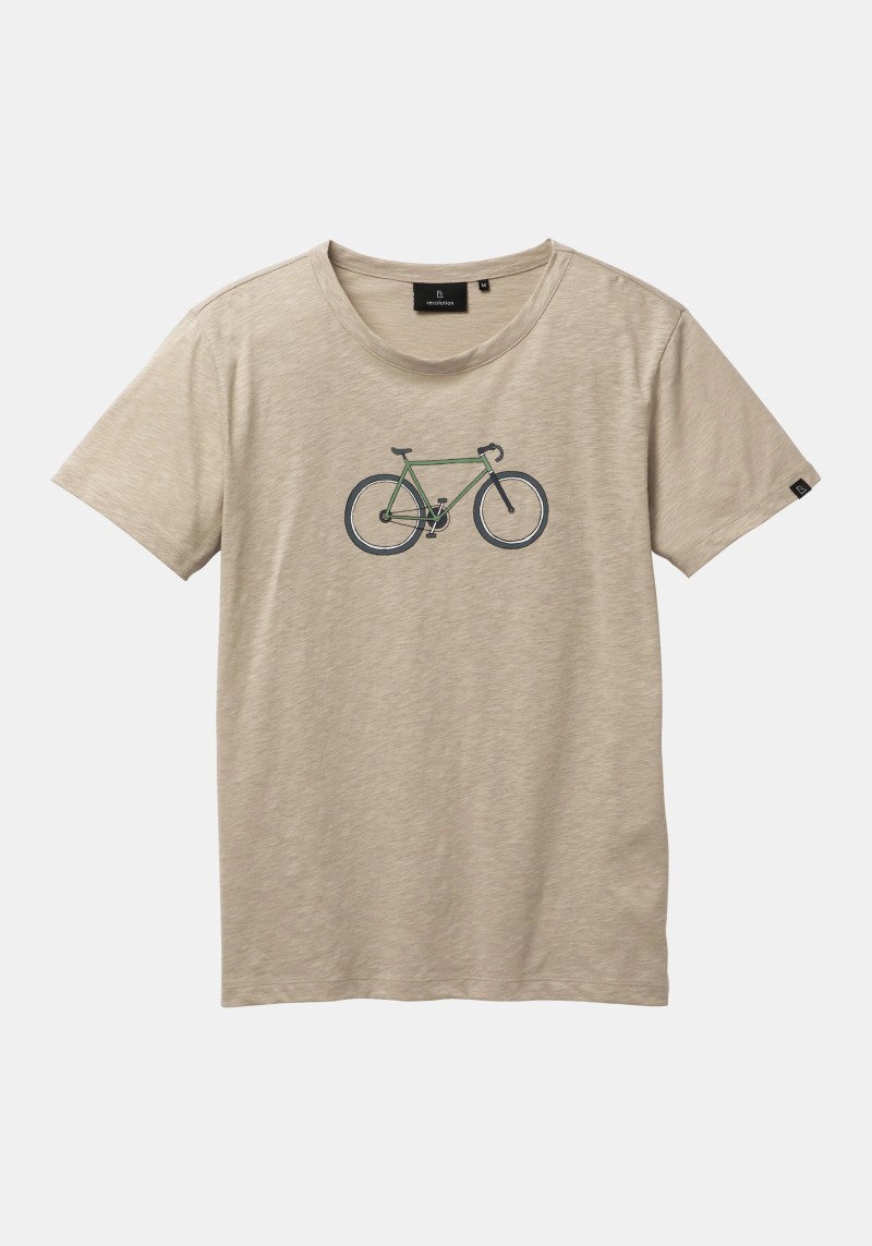 T-Shirt Bay Bike Taupe Grey