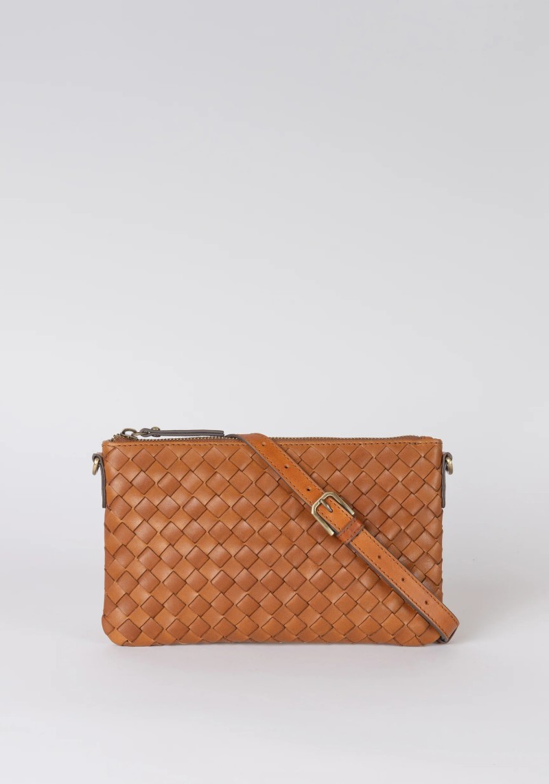 Handtasche Lexi Woven Classic Leather Cognac