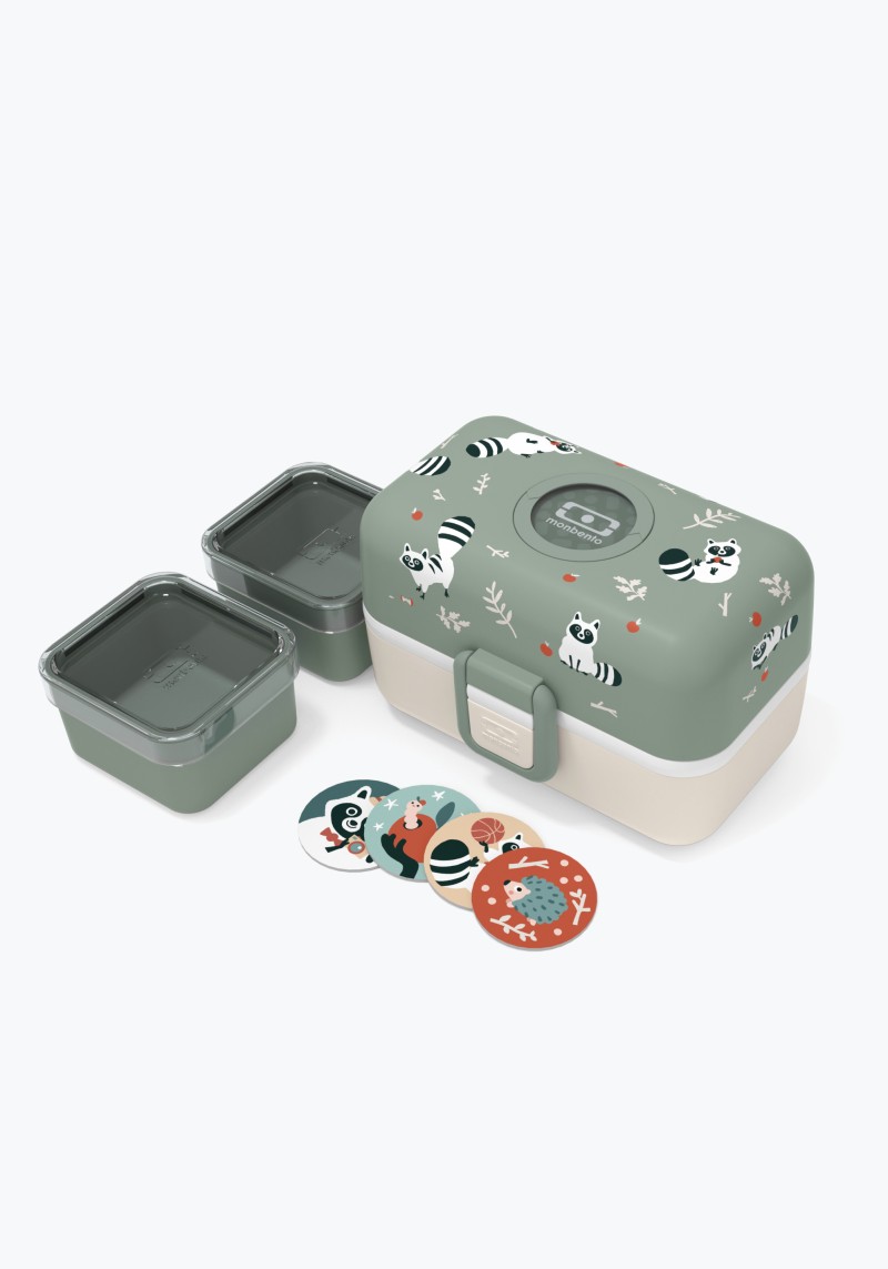 Kinder-Lunchbox Tresor Green Raccoon