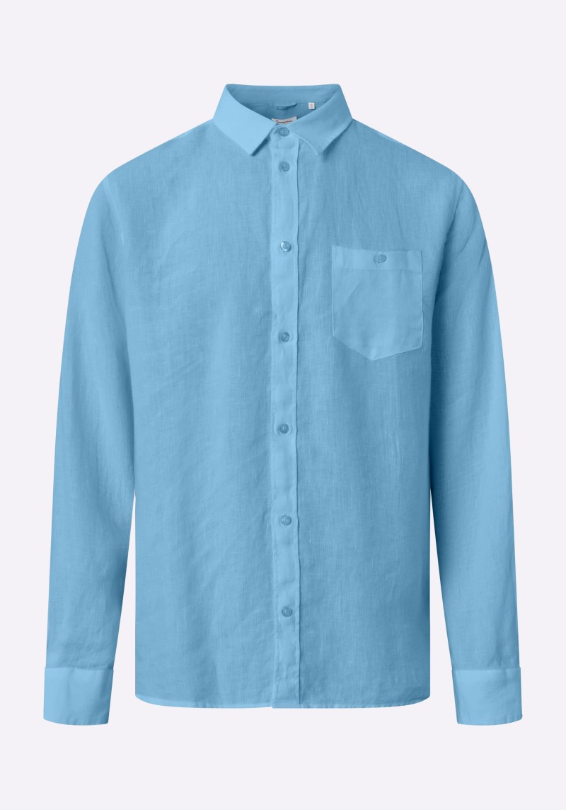 Langarmhemd Custom Fit Airy Blue