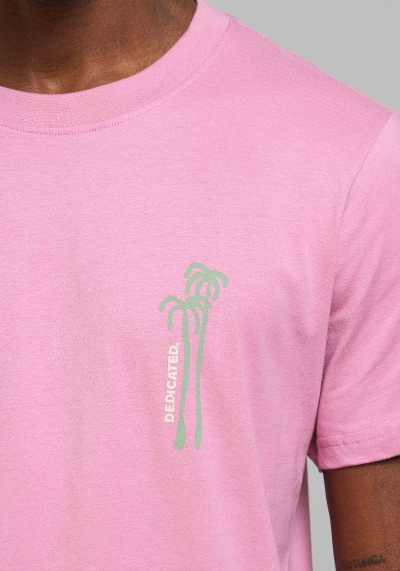 Dedicated - T-Shirt Stockholm Palm Row Cashmere Pink
